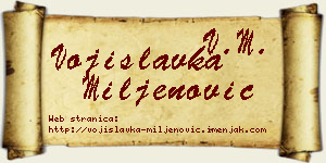Vojislavka Miljenović vizit kartica